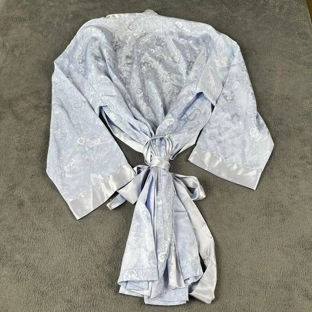 LADIES/WOMENS HIDDEN FANTASIES PURPLE/LIGHT BLUE ROBE/LINGERIE - SIZE SMALL - Picture 2 of 4
